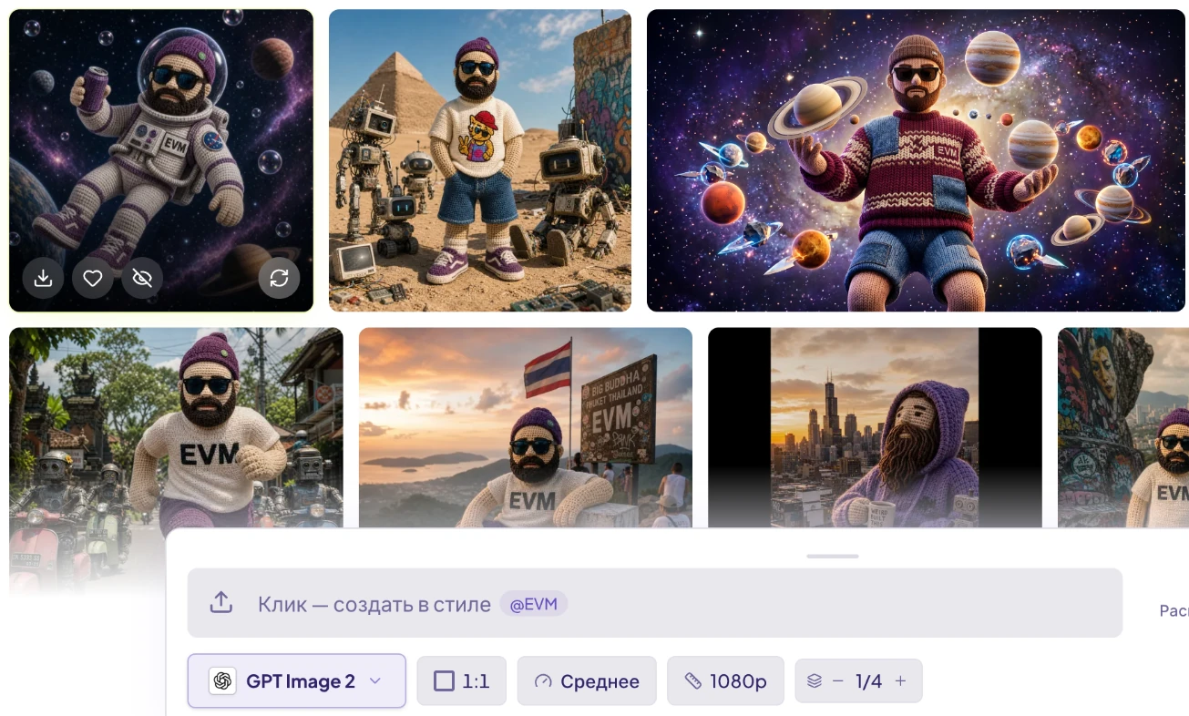 Варианты одного демонстрационного персонажа в галерее Ubicomb Studio